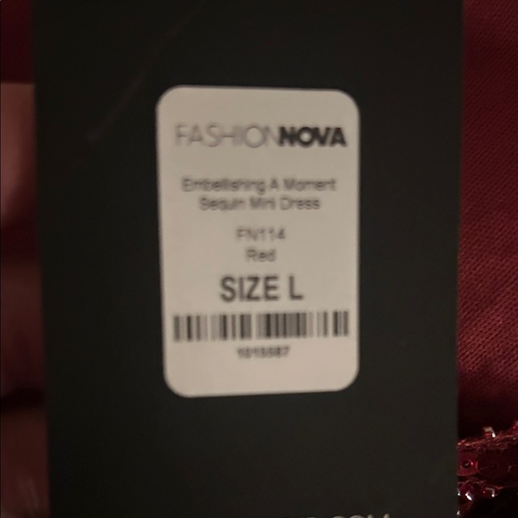 Fashion Nova Burgundy Sequin Mini Dress - Picture 3 of 3